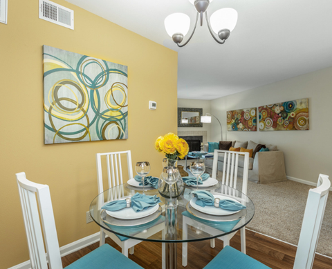 Dining room area at Preakness Apartments